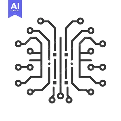 Premium design asset: Abstract Circuit Board with Circular Connectors