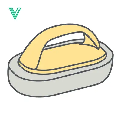 Simple Cartoon Illustration of a Scrub Brush