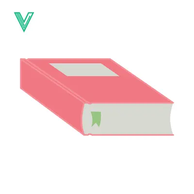 Closed Red Book with Green Bookmark and Label