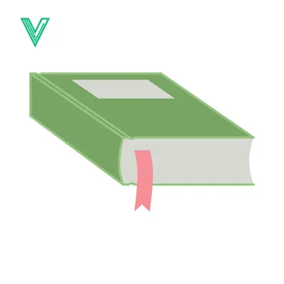 Green Book with Pink Bookmark Icon