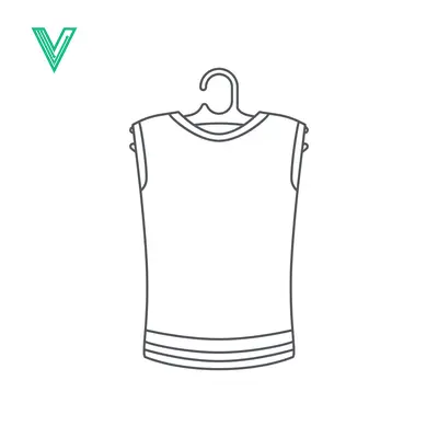 Sleeveless Top on Hanger Line Art Icon