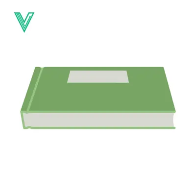 Green Hardcover Book with Blank Label on Cover