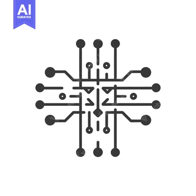 Aset desain premium: Abstract Circuit Board with Geometric Pattern