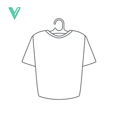 Minimalist Line Art of a T-Shirt on a Hanger