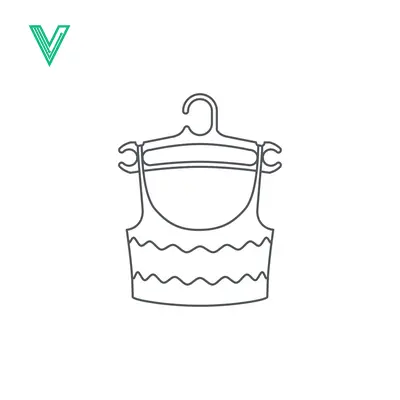 Minimalist Line Art Illustration of a Crop Top on a Hanger