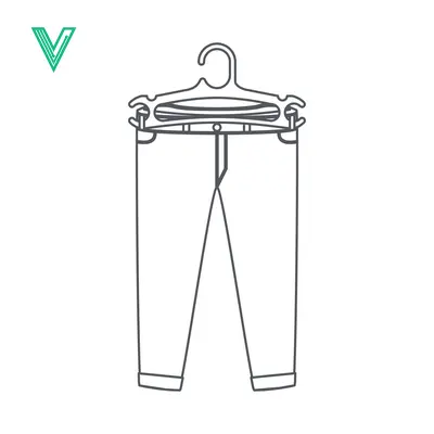 Aset premium populer: Minimalist Line Art Illustration of Jeans on a Hanger