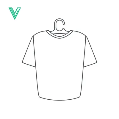 Simple Line Drawing of a T-Shirt on a Hanger