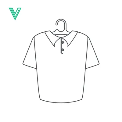 Minimalist Line Art of a Polo Shirt on a Hanger