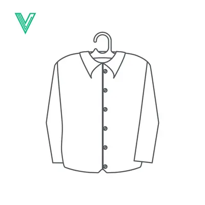 Aset premium populer: Minimalist Line Art of a Button-Up Shirt on a Hanger