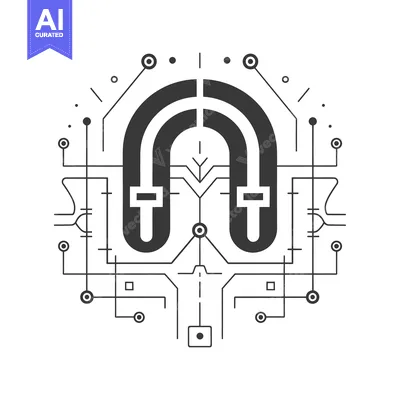 Popular premium asset: Abstract Circuit Board with Two U-Shaped Elements