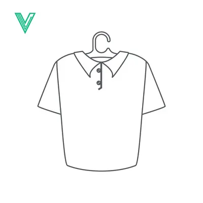 Minimalist Line Art of a Polo Shirt on a Hanger