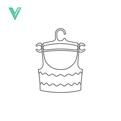Minimalist Line Art of a Crop Top on a Hanger