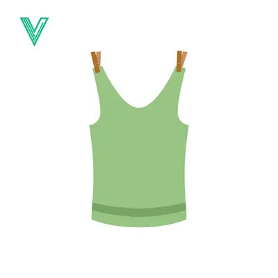 Light Green Tank Top Drying on Clothesline