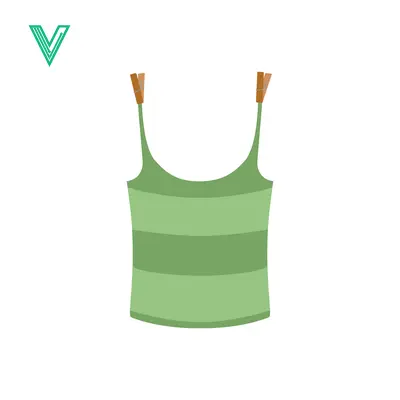 Green Striped Tank Top with Spaghetti Straps