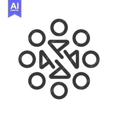 Aset desain premium: Abstract Circular Design with Arrows and Circles