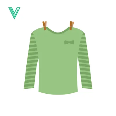Green Long Sleeve Shirt with Striped Sleeves and Bow Detail