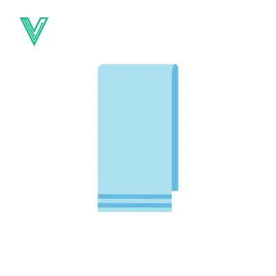 A simple clean illustration of a folded light blue towel