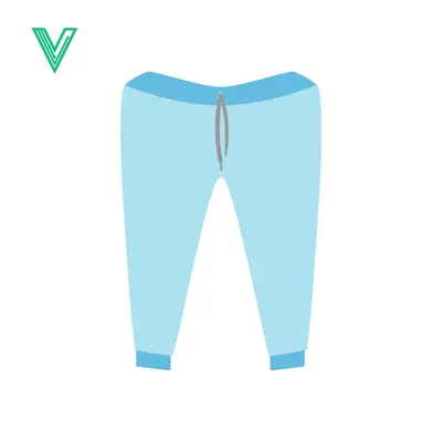 Light Blue Pajama Pants with Zipper Detail