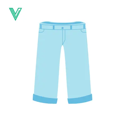 Light Blue Denim Jeans with Cuffed Hems