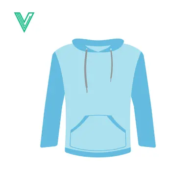 Light Blue Hoodie with Kangaroo Pocket and Drawstrings