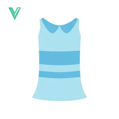 Light Blue Striped Sleeveless Dress with Peter Pan Collar