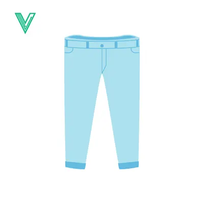 Light Blue Denim Jeans Illustration