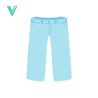 Aset premium populer: Light Blue Denim Jeans Isolated on White Background