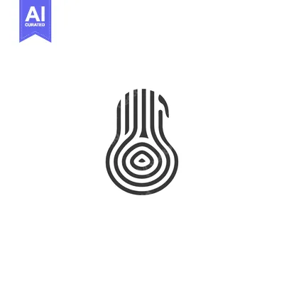 Aset desain premium: Abstract Circular Design with Concentric Lines