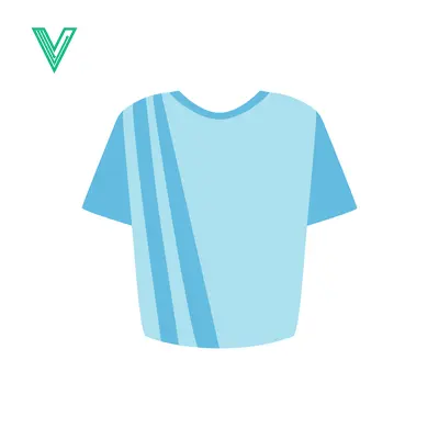 Light Blue T-Shirt with Diagonal Stripes Graphic