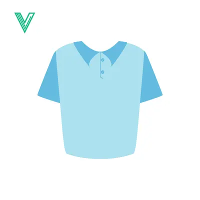 Light Blue Polo Shirt with Collar and Buttons
