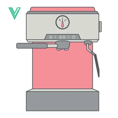 Modern Espresso Machine with Steam Wand and Pressure Gauge