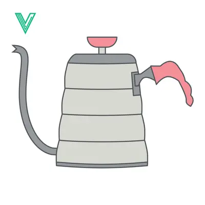 Aset premium populer: Minimalist illustration of a gooseneck kettle for coffee brewing