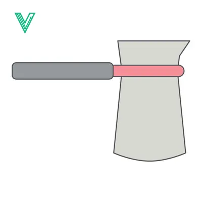 Minimalist Illustration of a Turkish Coffee Pot