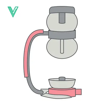 Modern Coffee Syphon Brewer Illustration