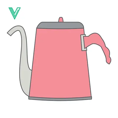 Minimalist Pink Gooseneck Kettle for Pour Over Coffee