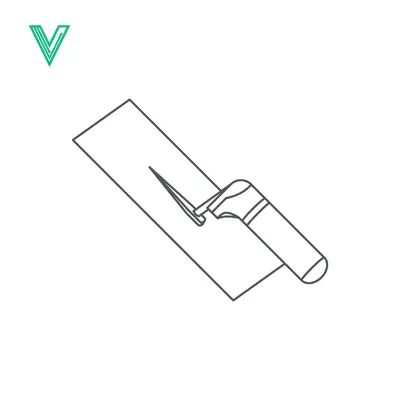 Illustration of a Trowel Tool for Construction and Renovation