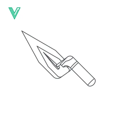 Aset premium populer: Line Art Illustration of a Trowel Tool