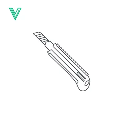 Line Art Illustration of a Utility Knife