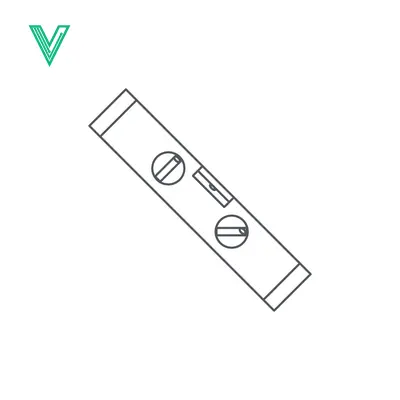 Simple Line Drawing of a Spirit Level Tool