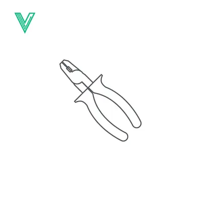 Minimalist Line Art Illustration of Pliers
