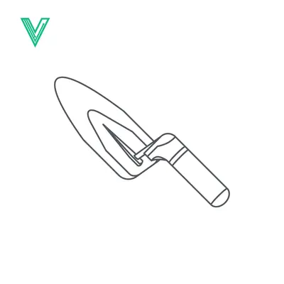 Popular premium asset: Simple Line Drawing of a Garden Trowel