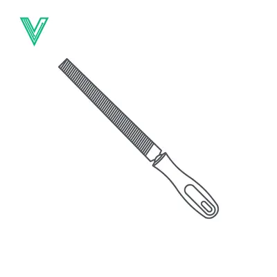 Illustration of a Rasp File Tool for Woodworking and Metalworking