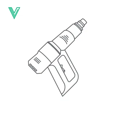 Heat Gun Tool Illustration Line Art