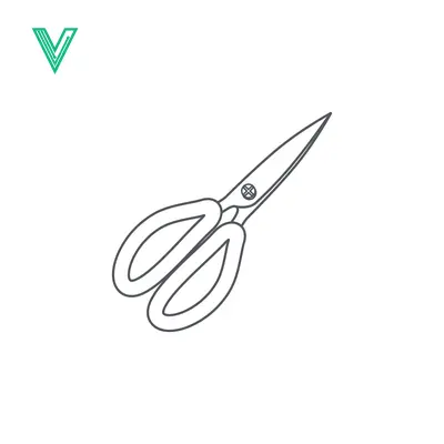 Simple Line Drawing of Scissors