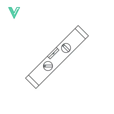 Simple Line Drawing of a Spirit Level Tool