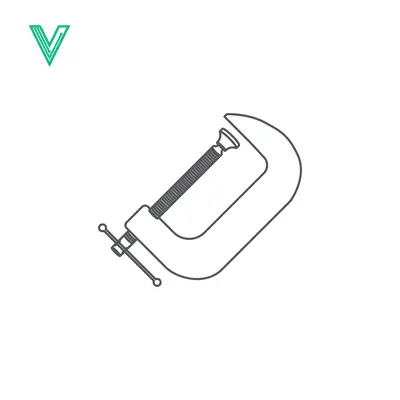 Simple Line Drawing of a C-Clamp