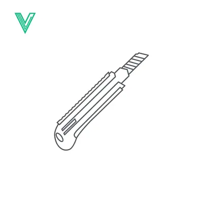 Aset premium populer: Simple Line Art Illustration of a Utility Knife