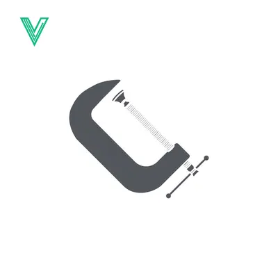 Simple C-Clamp Icon Vector Illustration