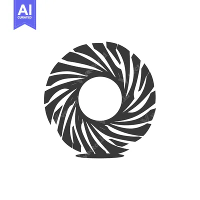 Aset premium populer: Abstract circular design with radial lines and a central void