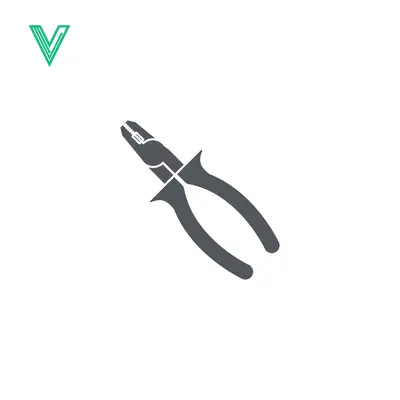 A simple clean icon of a pair of wire cutters isolated on a white background